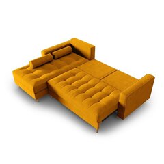 Kreisās puses stūra dīvāns Velvet Gobi, 240x175x96 cm, dzeltens cena un informācija | Stūra dīvāni | 220.lv