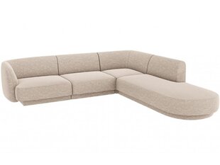 Labās puses dīvāns Micadoni Miley, 252 x 220 x 74, smilškrāsas cena un informācija | Dīvāni | 220.lv