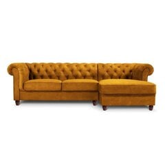 Labās puses stūra dīvāns Lapis, 278x150x80 cm, dzeltens cena un informācija | Stūra dīvāni | 220.lv