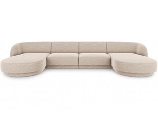 Panorāmas dīvāns Micadoni Miley, 334 x 155 x 74 cm, smilškrāsas cena un informācija | Dīvāni | 220.lv