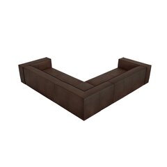 Пятиместный кожаный угловой диван Agawa, 280x280x68 см, темно-коричневый цена и информация | Угловые диваны | 220.lv