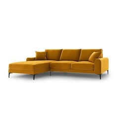 Piecvietīgs dīvāns Velvet Larnite, 254x182x90 cm, dzeltenas krāsas cena un informācija | Stūra dīvāni | 220.lv