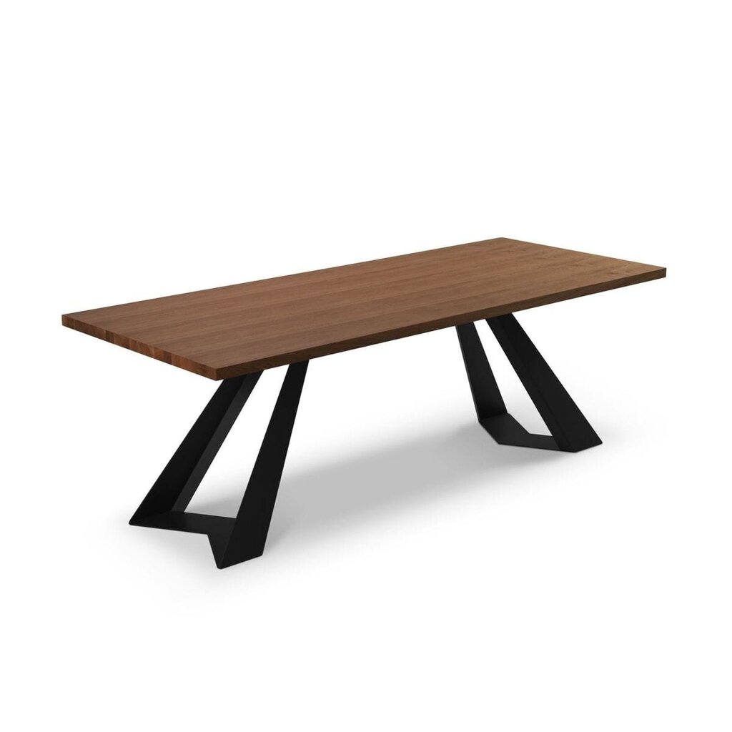 Pusdienu galds Colin, 220x100x75 cm, tumši brūns cena un informācija | Virtuves galdi, ēdamgaldi | 220.lv