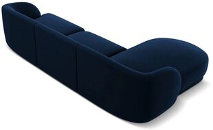 Samtains kreisās puses stūra dīvāns Micadoni Miley, 259 x 155 x 74, zils cena un informācija | Dīvāni | 220.lv