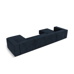 Sešvietīgs stūra dīvāns Agawa, 375x173x68 cm, tumši zils cena un informācija | Stūra dīvāni | 220.lv
