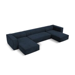 Sešvietīgs stūra dīvāns Agawa, 375x173x68 cm, tumši zils cena un informācija | Stūra dīvāni | 220.lv