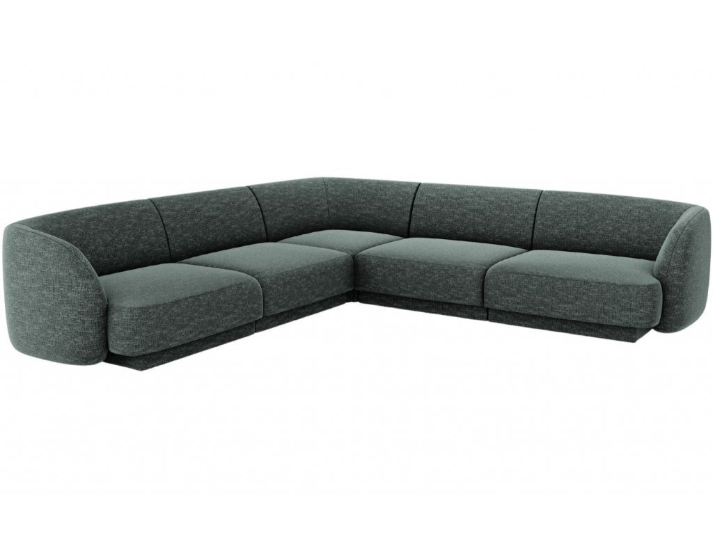 Simetrisks stūra dīvāns Micadoni Miley, 252 x 252 x 74, zaļš cena un informācija | Dīvāni | 220.lv