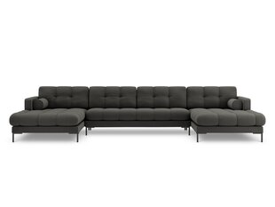Stūra dīvāns Cosmopolitan Design Bali 7, tumši pelēks/melns cena un informācija | Stūra dīvāni | 220.lv