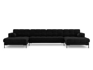 Stūra dīvāns Cosmopolitan Design Bali 7S-V, melns cena un informācija | Stūra dīvāni | 220.lv
