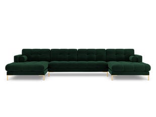 Stūra dīvāns Cosmopolitan Design Bali 7S-V, zaļš/zeltainas krāsas cena un informācija | Stūra dīvāni | 220.lv