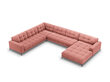 Stūra dīvāns Cosmopolitan Design Bali 7S-VUL, rozā/melns cena un informācija | Stūra dīvāni | 220.lv