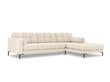 Stūra dīvāns Cosmopolitan Design Bali R 5S, gaišas smilškrāsas/melns cena un informācija | Stūra dīvāni | 220.lv