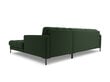 Stūra dīvāns Cosmopolitan Design Bali R 5S, tumši zaļš/melns cena un informācija | Stūra dīvāni | 220.lv