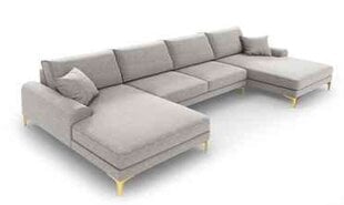 Stūra dīvāns Micadoni Home Larnite, pelēks cena un informācija | Stūra dīvāni | 220.lv