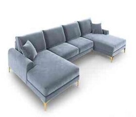 Stūra dīvāns Micadoni Home Larnite, zils cena un informācija | Stūra dīvāni | 220.lv