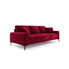 Trīsvietīgs dīvāns Velvet Larnite, 222x102x90 cm, sarkanas krāsas cena un informācija | Dīvāni | 220.lv