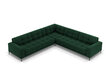 Universāls stūra dīvāns Cosmopolitan Design Bali 6S-V, zaļš/melns cena un informācija | Stūra dīvāni | 220.lv