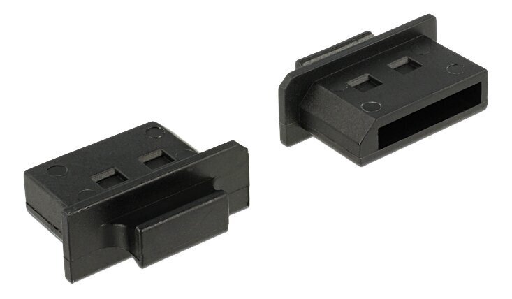 Putekļu vāciņš Delock DisplayPort female ligzdai, melns cena un informācija | Adapteri un USB centrmezgli | 220.lv