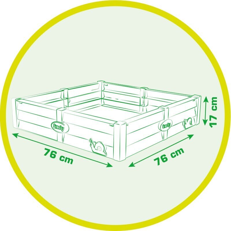2in1 smilšu kaste un puķu dobe Smoby cena un informācija | Smilšu kastes, smiltis | 220.lv