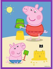 Divpusēja puzle Trefl Baby Maxi Cheerful Day Peppy 4in1, 43001, 20 gab. cena un informācija | Puzles, 3D puzles | 220.lv