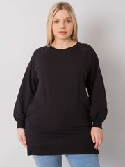 Женская черная блузка больших размеров цена и информация | Женские толстовки | 220.lv