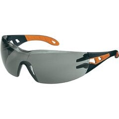 Защитные очки Uvex Феос, HC/AF покрытие, серая линза, черный/оранжевый цена и информация | Защита лица и головы | 220.lv