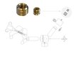 Piher vītņu adapteris 3/8" - 5/8" un 1/4" - 3/8" cena un informācija | Rokas instrumenti | 220.lv