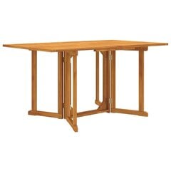 vidaXL saliekams dārza pusdienu galds, 150x90x75cm, masīvs tīkkoks цена и информация | Столы для сада | 220.lv