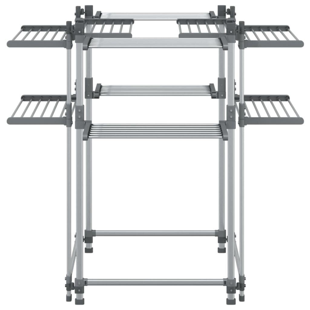 vidaXL veļas žāvētājs, 107x107x120 cm, alumīnijs cena un informācija | Veļas žāvēšana | 220.lv