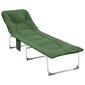 Salokāms sauļošanās krēsls vidaXL, tumši zaļš cena un informācija | Sauļošanās krēsli | 220.lv