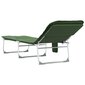 Salokāms sauļošanās krēsls vidaXL, tumši zaļš cena un informācija | Sauļošanās krēsli | 220.lv