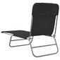 2 sauļošanās krēslu komplekts vidaXL, melns cena un informācija | Sauļošanās krēsli | 220.lv