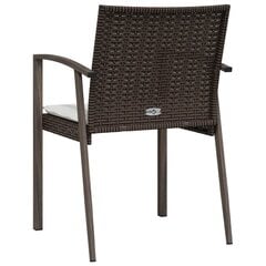 vidaXL dārza krēsli ar matračiem, 4 gab., 56,5x57x83 cm, PE cena un informācija | Dārza krēsli | 220.lv