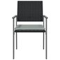 vidaXL dārza krēsli ar matračiem, 4 gab., 54x62,5x89 cm, PE cena un informācija | Dārza krēsli | 220.lv