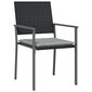 vidaXL dārza krēsli ar matračiem, 4 gab., 54x62,5x89 cm, PE cena un informācija | Dārza krēsli | 220.lv
