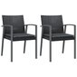 vidaXL dārza krēsli ar matračiem, 2 gb., 56,5x57x83 cm, PE rotangpalma cena un informācija | Dārza krēsli | 220.lv