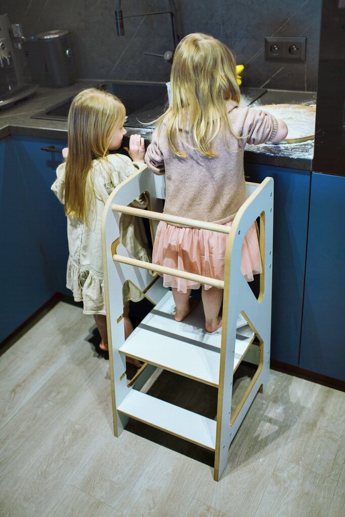 Virtuves tornis, virtuves palīgs Babylike BTM2, 40x46x85 cm, balts цена и информация | Bērnu krēsliņi un bērnu galdiņi | 220.lv