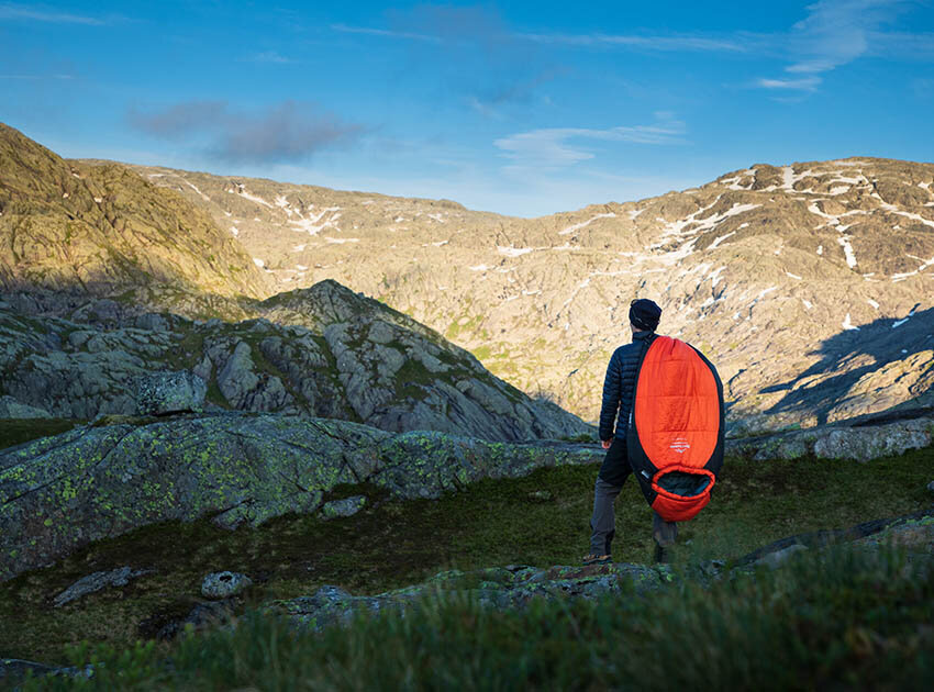 Guļammaiss Fjord Nansen Trondeland, 225x85cm, oranžs cena un informācija | Guļammaisi | 220.lv