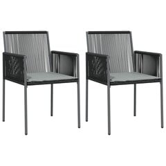 vidaXL dārza krēsli ar matračiem, 2 gb., 54x60,5x83,5 cm, PE cena un informācija | Dārza krēsli | 220.lv