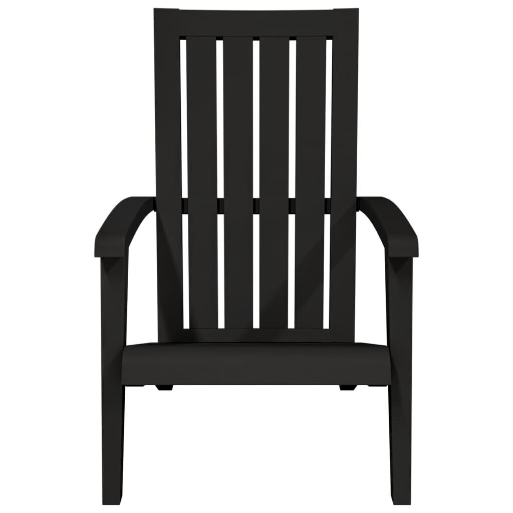 vidaXL dārza krēsli, 2 gab., melni, polipropilēns cena un informācija | Dārza krēsli | 220.lv