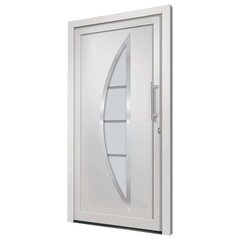vidaXL ārdurvis, 98x200 cm, baltas цена и информация | Уличные двери | 220.lv