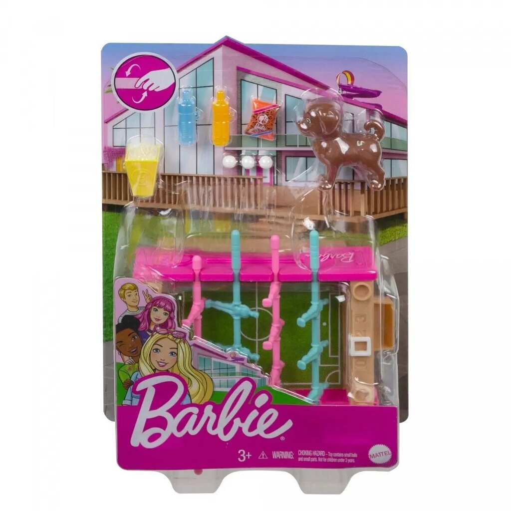 Galda futbola un suņa komplekts Barbie cena un informācija | Rotaļlietas meitenēm | 220.lv