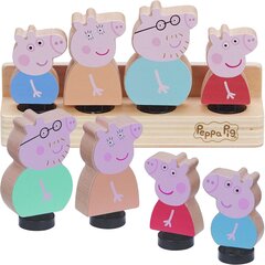 Koka figūriņas Character Peppa Pig, 4 gab. cena un informācija | Rotaļlietas meitenēm | 220.lv