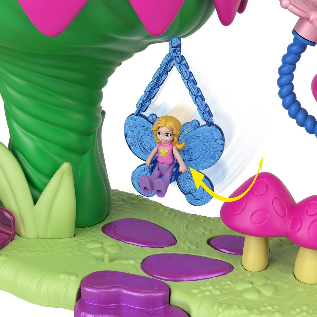 Lelles mājas komplekts Polly Pocket Rainbow fairy funfair, 15 gab. cena un informācija | Rotaļlietas meitenēm | 220.lv