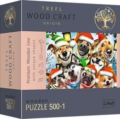 Puzle Ziemassvētku suņi Trefl Wood Craft, 500 gab. cena un informācija | Puzles, 3D puzles | 220.lv