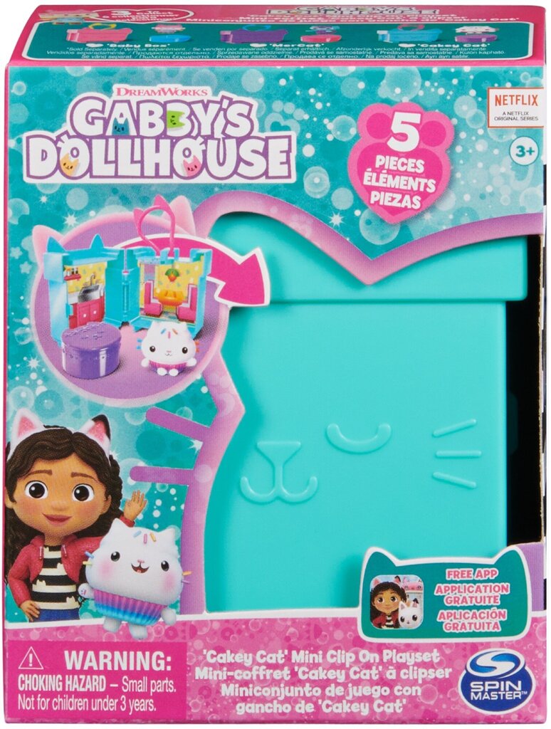 Lelles aksesuāri Tickly mini box room Gabby's Dollhouse Cakey Cat, 5 gab. цена и информация | Rotaļlietas meitenēm | 220.lv
