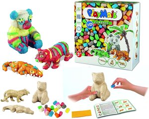 Radošais dzīvnieku veidošanas komplekts 3D PlayMais, 900 daļas cena un informācija | PlayMais Rotaļlietas, bērnu preces | 220.lv