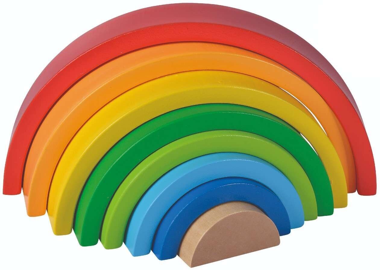 Koka varavīksnes puzle Eichhorn, 8 gab. cena un informācija | Attīstošās rotaļlietas | 220.lv