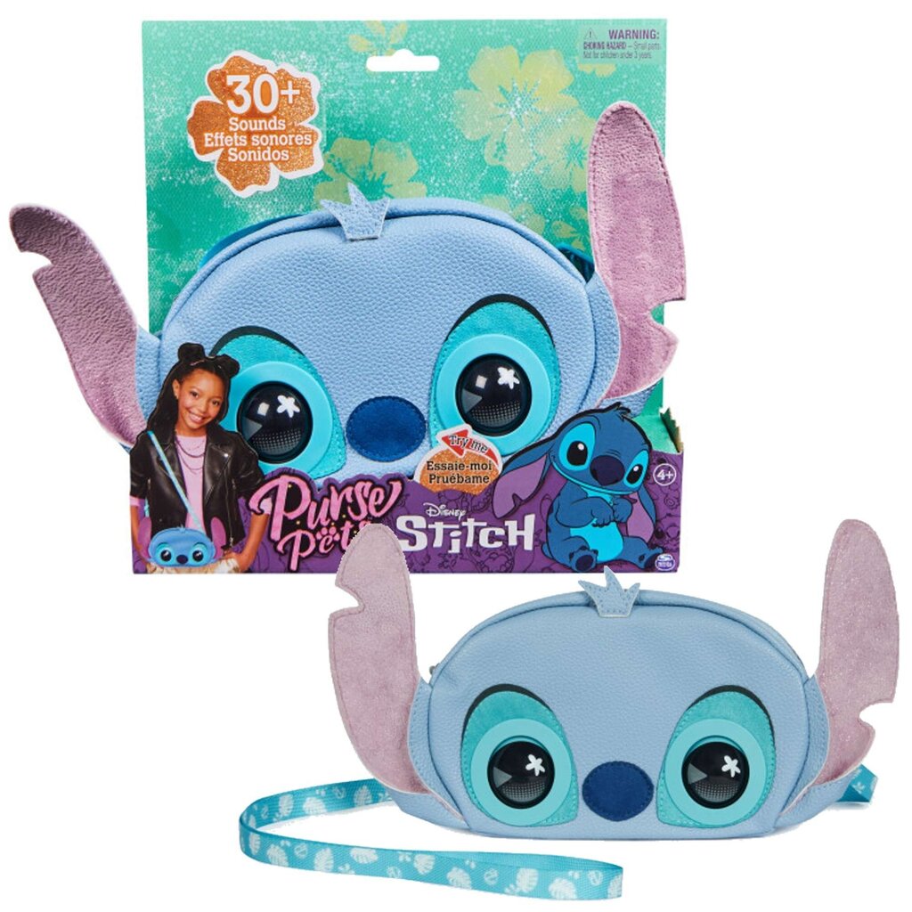 Interaktīvā somiņa Spin Master Disney Lilo and Stitch Blue cena un informācija | Mīkstās (plīša) rotaļlietas | 220.lv