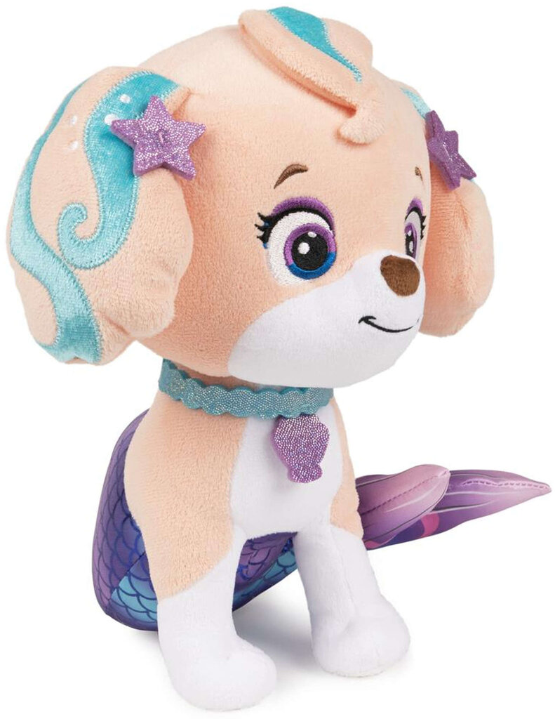 Plīša rotaļlieta Paw Patrol Coral Aqua Pups, 18 cm cena un informācija | Mīkstās (plīša) rotaļlietas | 220.lv